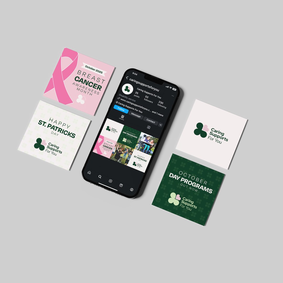 Caring Supports For You social posts for awareness days and day programs