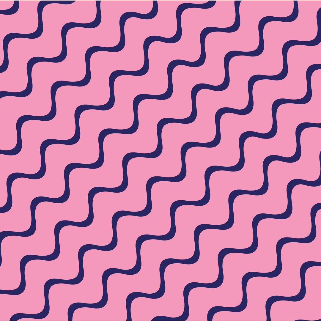 Wavy navy and pink pattern