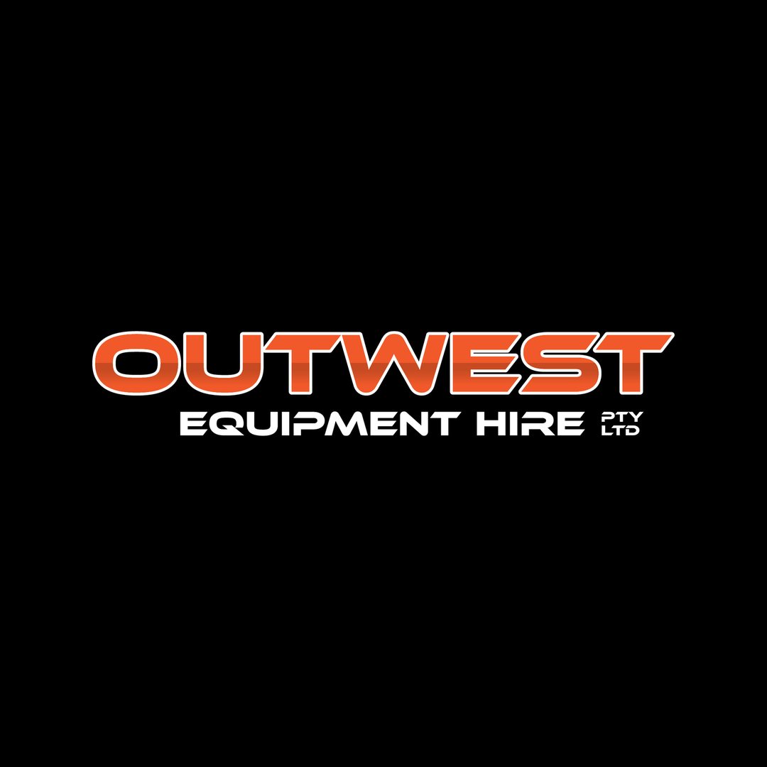 OutWest Equipment Hire logo in orange on black