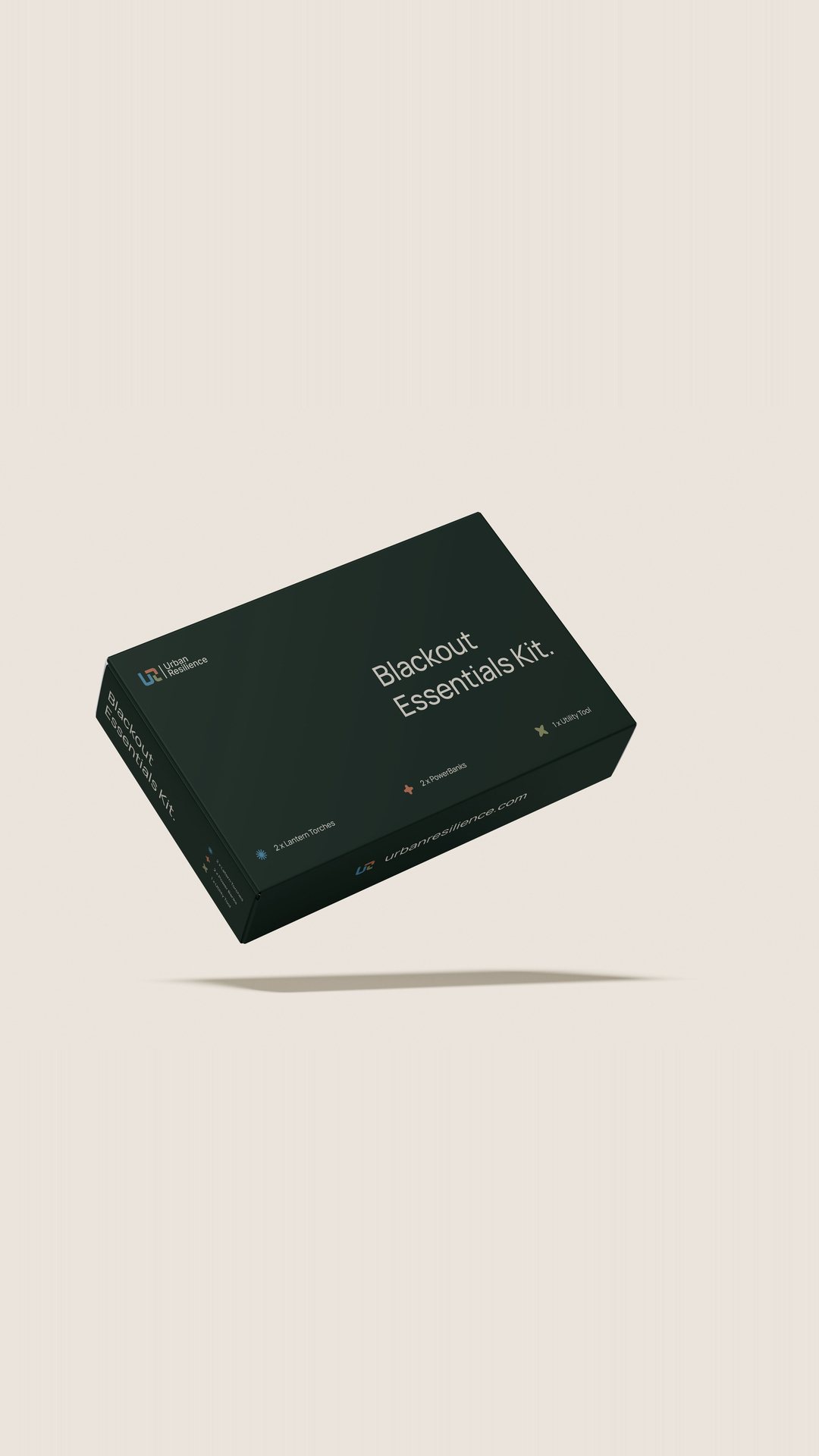 Dark green Blackout Essentials Kit box
