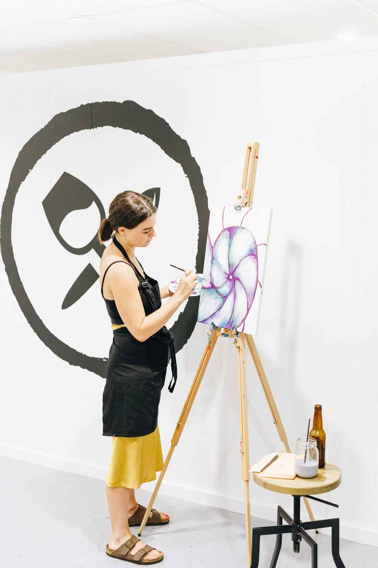 Woman painting