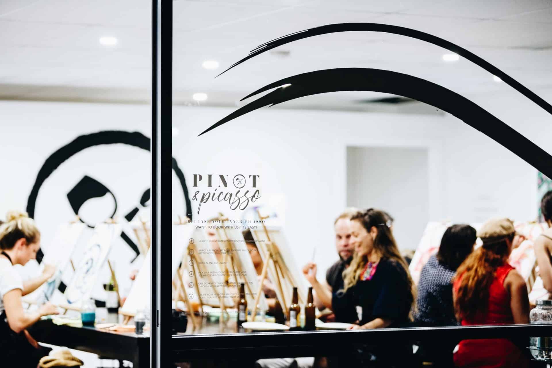 P&P painting class Brand design